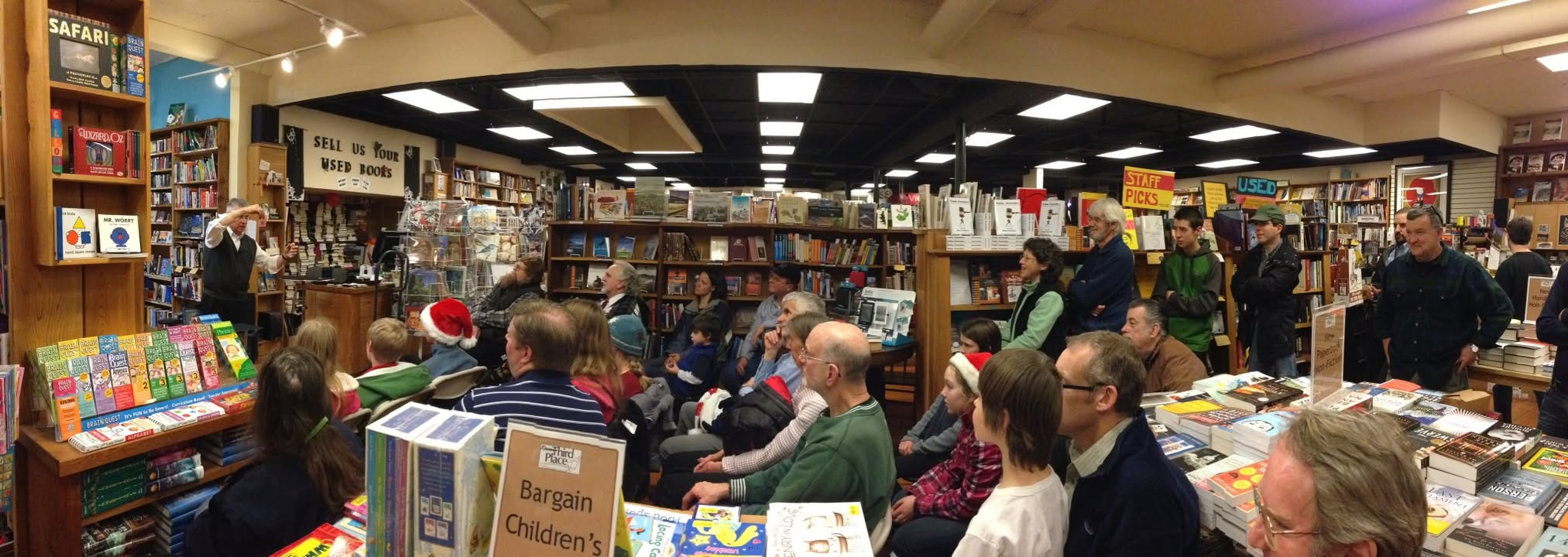Audience at Magic Monday at Third Place Books Ravenna